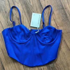 PepperMayo Crawford Bustier Top Cobalt Blue